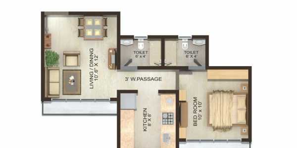 Compact 1 BHK - New Building in Kandivali East